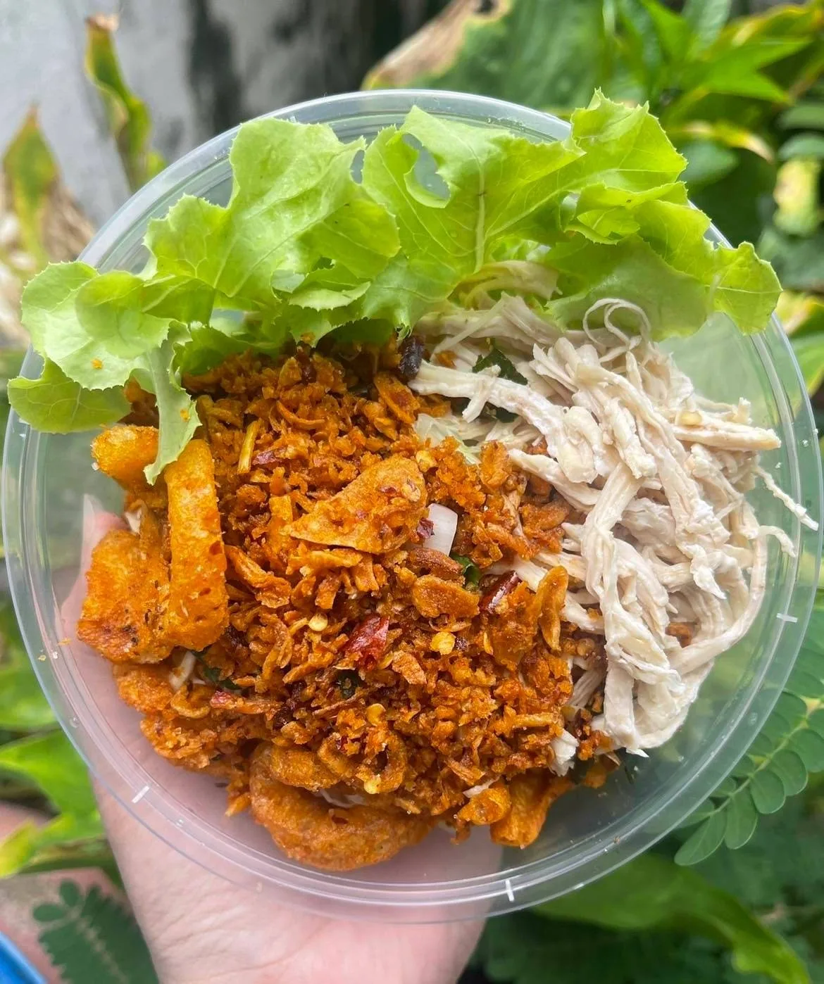 หมี่ไก่ฉีก​ น้ำพริกหมูกระจก​ โคตรแซ๋บ