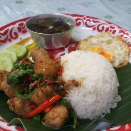 กะเพราโคตรเถื่อนbyบ้านยายแสวง